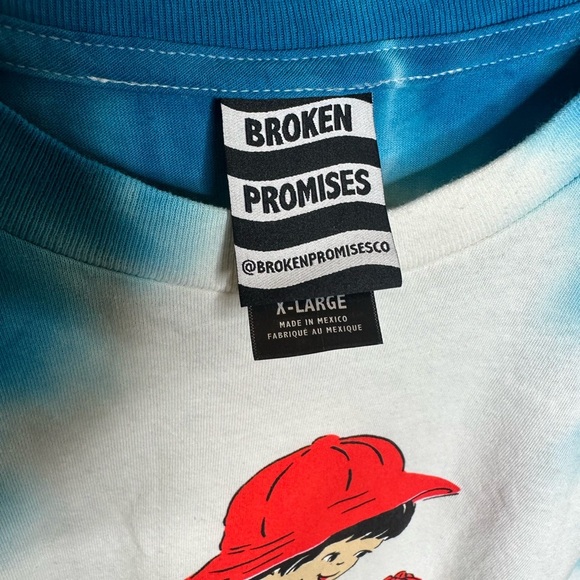 Broken Promises Garden Boy Tie Dye T-Shirt Unisex Size X-Large - Picture 3 of 7